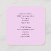 Roze Bokeh Light Visitekaartje (Achterkant)