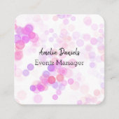 Roze Bokeh Light Visitekaartje (Voorkant)