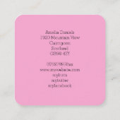 Roze Bokeh Light Visitekaartje (Achterkant)