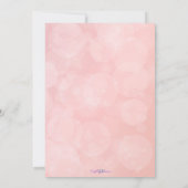 Roze Bokeh Lights Sweet 16 Gold Glitter Invitation Kaart (Achterkant)