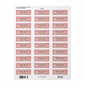 Roze Bokeh Lights Sweet 16 Retouradreslabels Etiket (Full Sheet)