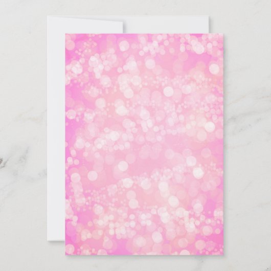  roze Bokeh Mermaid Theme Birthday Kaart (Achterkant)
