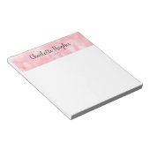 Roze Bokeh Omrand Notitieblok (Schuin)