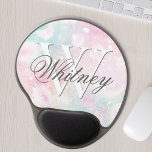 Roze Bokeh Pattern Gel Muismat<br><div class="desc">U kunt dit roze handvat glitter patroon eenvoudig personaliseren met uw eigen naam en/of monogram.</div>