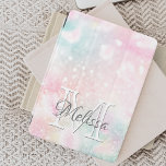 Roze  Bokeh Pattern iPad Pro Cover<br><div class="desc">U kunt dit  roze handvat glitter patroon eenvoudig personaliseren met uw eigen naam en/of monogram.</div>