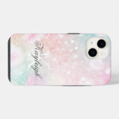 Roze Bokeh Pattern iPhone Hoesje (Achterkant horizontaal)