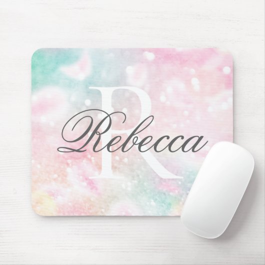 Roze  Bokeh Pattern Muismat (Met muis)