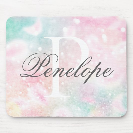 Roze  Bokeh Pattern Muismat (Voorkant)