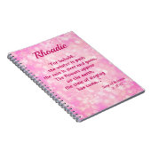 roze Bokeh Song of Solomon Scripting Notitieboek (Rechterzijde)