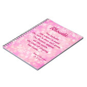 roze Bokeh Song of Solomon Scripting Notitieboek (Linkerzijde)