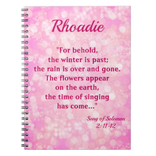roze Bokeh Song of Solomon Scripting Notitieboek
