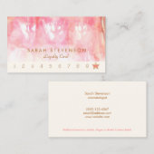 Roze Bokeh Spa en Salon Loyalty 10 Punch Card (Voorkant / Achterkant)