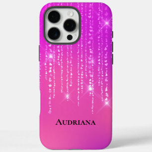  Roze Bokeh Sparkle Harten iPhone 16 Pro Max Hoesje