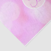 Roze Bokeh Sparkle Lights Monogram Letter Initiaal Tissuepapier (Detail)