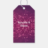 Roze Bokeh Stars Cadeaulabel (Voorkant)