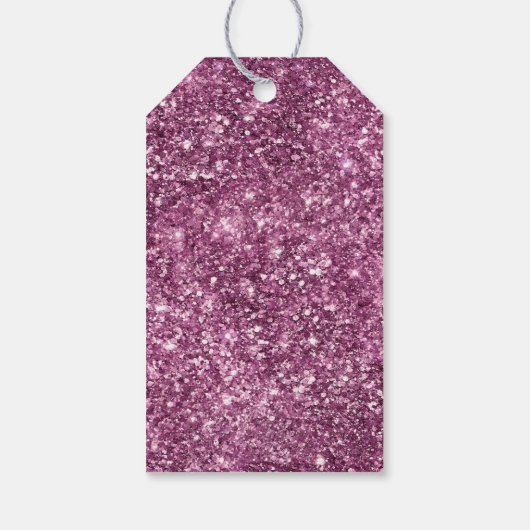 Roze Bokeh Stars Cadeaulabel (Achterkant)