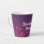 Roze Bokeh Stars Latte Mok (Linkerhoek)