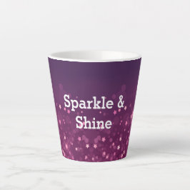 Roze Bokeh Stars Latte Mok