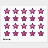 Roze Bokeh Stars Ster Sticker (Vel)