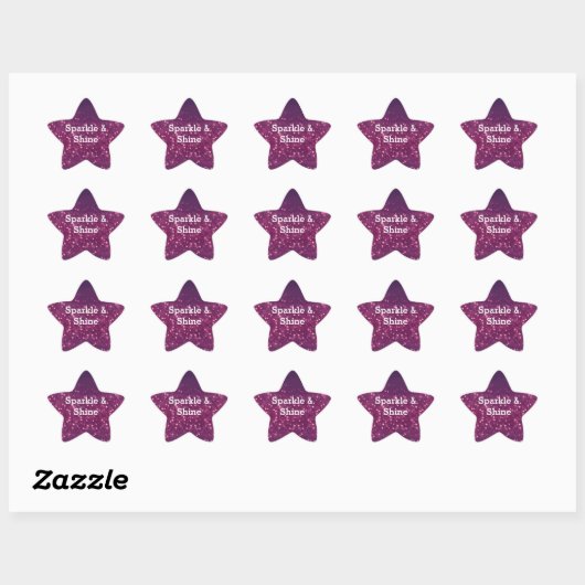 Roze Bokeh Stars Ster Sticker (Vel)