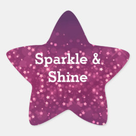 Roze Bokeh Stars Ster Sticker