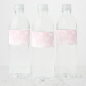 Roze Bokeh Waterfleslabels met Roze Tint Waterfles Etiket (Flessen)