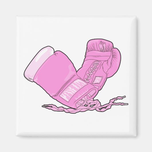 roze boks handschoenen vector magneet (Voorkant)