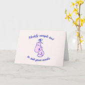 Roze Bokshandschoenen Kaart (Gele Bloem)