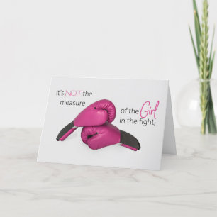 Roze Bokshandschoenen Kanker Aanmoediging Kaart