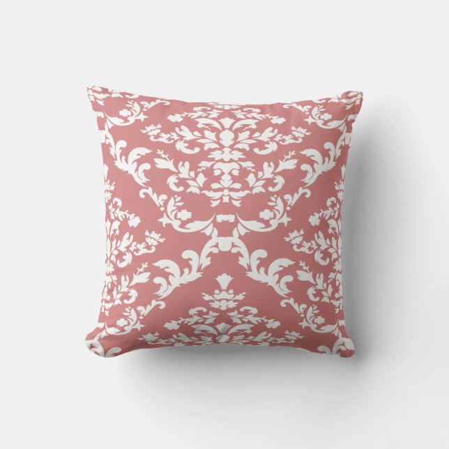 Roze Bold Damask @ Emporiomoffa Kussen (Voorkant)