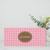 Roze bolle Boutique Style Cadeaubonnen (Staand voorkant)