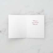 Roze bomen en sneeuwwinterscène kaart (Binnen)