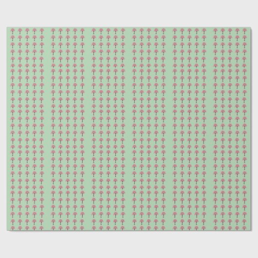 Roze Bomen Patroon Cadeaupapier (Vlak)