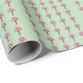 Roze Bomen Patroon Cadeaupapier (Rol Hoek)
