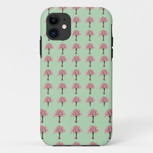 Roze Bomen Patroon Case-Mate iPhone Case (Achterkant)