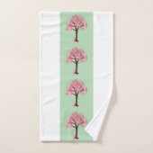 Roze Bomen Patroon Flesopener Bad Handdoek (Handdoek)