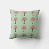 Roze Bomen Patroon Kussen (Achterkant)