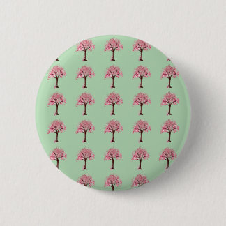 Roze Bomen Patroon Ronde Button 5,7 Cm