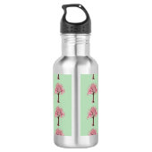 Roze Bomen Patroon Waterfles (Achterkant)