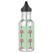 Roze Bomen Patroon Waterfles (Links)