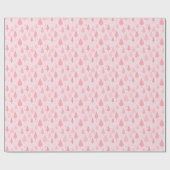 Roze Bomen Sneeuwvlokken Kerstmis Cadeaupapier (Vlak)
