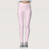 Roze Bomen Winter Kerstmis Leggings (Voorkant)