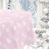 Roze Bomen Winter Kerstmis Tafelkleed
