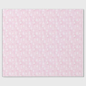 Roze Bomen Winter Naam Tekst Kerstmis Cadeaupapier (Vlak)
