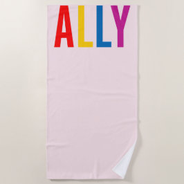 Roze Bondgenoot van de LGBTG Community Diversity E Strandlaken