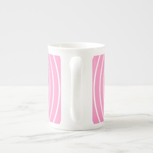 Roze Bone China Mok met Hart (Achterkant)