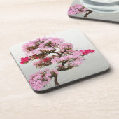 Roze Bonsai-boom Drankjes Onderzetter (Linkerzijde)