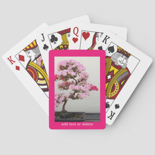 Roze Bonsai-boom Pokerkaarten (Achterkant)
