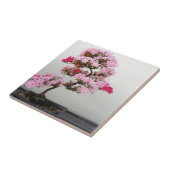 Roze Bonsai-boom Tegeltje (Zijkant)