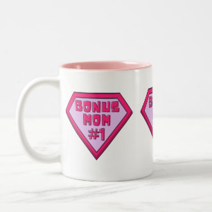 Roze bonus mam #1 Moederdag tweetone koffie Mok